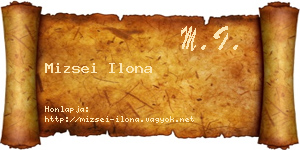 Mizsei Ilona névjegykártya