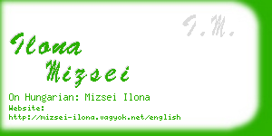 ilona mizsei business card
